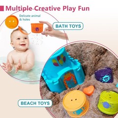 Baby Stacking Toys for Toddlers 1-3, Nesting Cups Shape Sorter for Infant 6 to 1