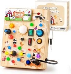 Educational Sensory Board with LED Lights – Safe Fun for Toddlers 1-3