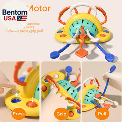 High Chair Toys with Suction Cup, Montessori Sensory Toys for 1 Year Old Fine Mo