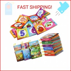Dr.Rapeti Soft Cloth Books Baby Books Bath Books 6-Pack for Baby Infant Toddler