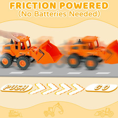 Construction Toys for 3 Years Old Boys Girls Kids, Friction Powered Construction