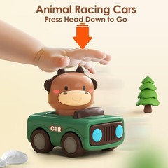 iPlay, iLearn Press to Go Car Toys for Toddlers 1-3, Baby Medium, Multicolors