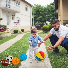 Balls for Toddlers 1-3,Toddler Sports Toys,Set of 7 Kids Ball Soft Foam Baby …