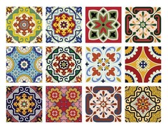 Tile Stickers 24 PC Set Authentic Traditional Talavera Tiles Stickersl Bathro…