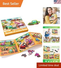 Magnetic Puzzles for Toddlers 3-5, Toddler Travel Toys Construction Toys Exca…