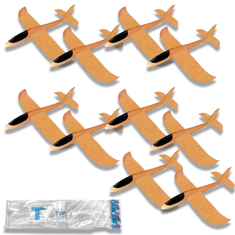 Airplane Toys 19″ Foam 10 Orange Plane, Birthday Gifts For Kids 3 4 5 6 7 8 9 10