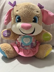 Fisher Price Laugh & Learn Puppy’s Smart Stages Toy Tested Pink in color Girls
