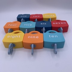 Kids Learning Locks Keys 123 Dots Numbers Matching Counting Toys Montessori Toy