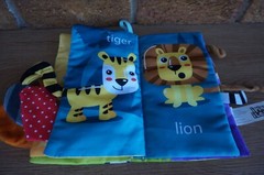 BABY Plush BOOK Jungle Flying & Land Animal Tails Soft Cloth Fabric iPlay iLearn