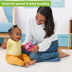 NEW Bright Starts Oball Easy-Grasp Pink Baby Rattle Ball for Ages Newborn and Up