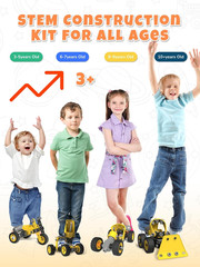 10 in 1 STEM Building Toys for Kids Ages 4-8, Educational Construction Engineeri