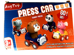 Press and Go Toy Cars Cute Animals Bear Panda Friction Powered Vehicles Set