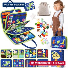 Toddler Sensory Busy Board: Travel Toy Activity Book for Girls Boys, Motor Skill