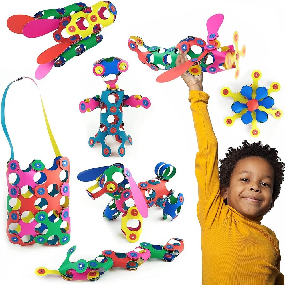 Rainbow 42 Piece Pack. Flexible Imagination Boosting Magnetic Building . Modu…