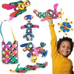Rainbow 42 Piece Pack. Flexible Imagination Boosting Magnetic Building . Modu…