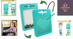 Double-Sided Magnetic Drawing Board with Beads – Perfect Road Trip Activity Toy