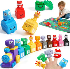Learning Toys for 1 2 3 Years Old Boy Girl, Toddler Montessori Toys, Train Set w