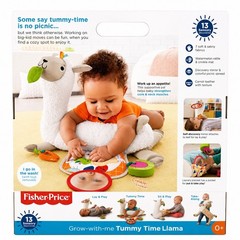 Fisher-Price Grow-With-Me Tummy Time Llama Baby Activity Mat Plush Toy