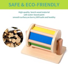Rainbow Colorful Spinning Drum Wooden Montessori Toy