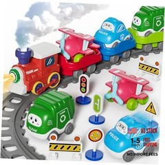 Train Set for Toddlers 2-4 with Steam, Music&Light, Electric Train Toy Set