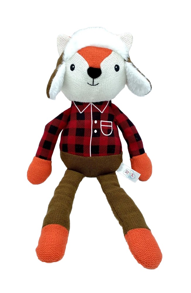 Spark Create Imagine Holiday Fox 18” Plush Baby Toy – Rattle – Crinkle Ears EUC