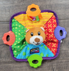 Baby Girl Boy Nuby Purple Bear Teething Square