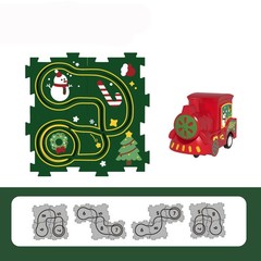 DIY Assembling Electric Trolley ,Kids Educational Puzzle Track Car Play Set Gift