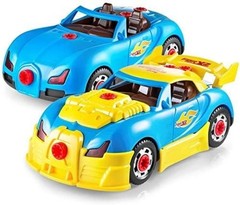 Interactive Racing Car Construction Set – 30-Piece Toy with Lights & Sounds