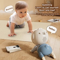 Music crawling doll baby toy, 0-1 year old, learning crawling guidance and