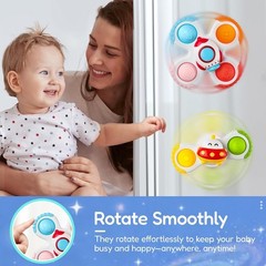 Colorful Suction Cup Spinners for 1-2 Olds – Enhanced Hand-Eye Coordination