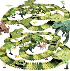 Dinosaur Track Toys, 266 PCS Dinosaur Toys for Kids 3-5
