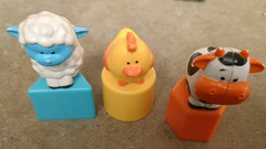 Lot Infantino Replacement Circle Triange CHICKEN SHEEP COW SHAPE SORTING BARN