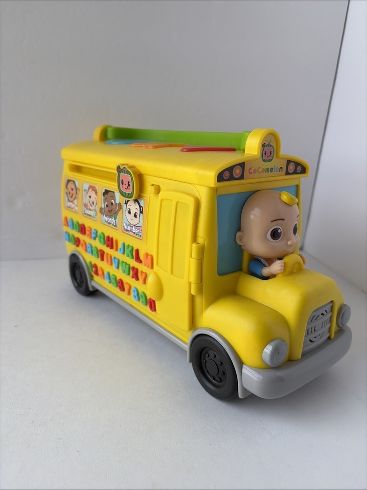 Cocomelon Learning Bus Toddler Educational Interactive Alphabet Sound Toy Works