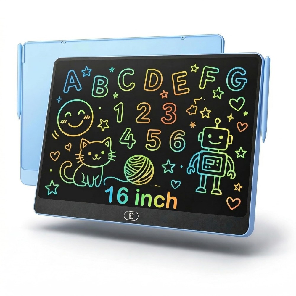 16 Inch Large LCD Writing Tablet for Kids, Colorful Reusable Electronic Doodl…