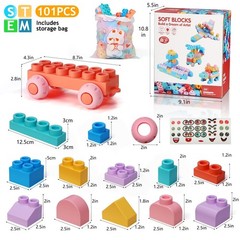 Soft Block Sets for Toddler Aged 2 3 4 5 6 Years Old.Preschool Toy for Early …