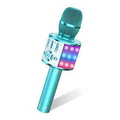 Kids Karaoke Microphone Machine Toys for Girlstooth Microphone with LED Blue