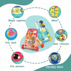 3-in-1 Baby Learning Walker Activity Center Music Lights Toddler Toy Boys Girls