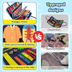 Interactive Toddler Busy Board Book – Fine Motor Skills & Cognitive Development