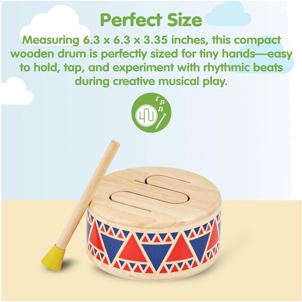 Wooden Toddler Drum Toy | Eco-Friendly Percussion Instrument