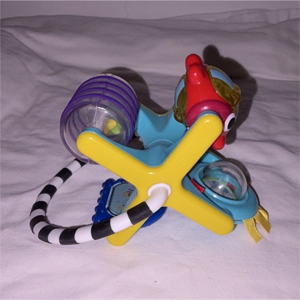 Multicolor Baby Activity Rattle w/ Spinning Beads & Ball, Motor Skills