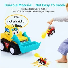 6/12Pcs Mini Inertial Pull Back Engineering Car Set Child Kids Cartoon Toys Birt