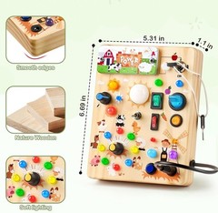 Educational Sensory Board with LED Lights – Safe Fun for Toddlers 1-3
