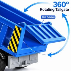 14″ Blue Large Toy,Construction Trucks for Boys Girls 3 4 5 6 7 8 Dump Truck