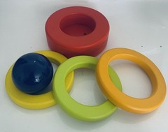 LOVEVERY THE EXPLORER PLAY KIT MONTHS 9-10 CLEAR TUBE STACKING RINGS / Parts & P