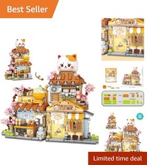 Non-Toxic 923PCS Lucky Cat Building Set – Openable Taiyaki Shop Adventure