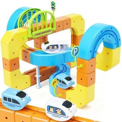 Electric Train Set Cube Track for Kids Ages 4-8, Infinity Racer 3D Train for