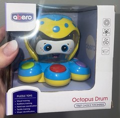 abero Octopus Drum Sea Life Musical Baby Toy, Multicolor, Hand-Eye Skill