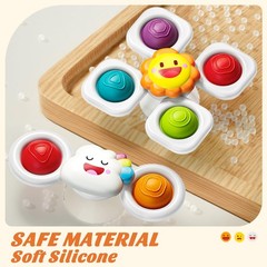 SpringFlower Baby Toys 0-6-12-18 Months,Suction Cup Spinner Toys,Baby Bath To…