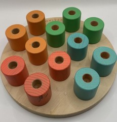 Lovevery Wooden Stacking Peg Board Pioneer 16-18 Toddler Montessori Development