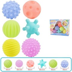 6PCS Baby Sensory Balls – Soft Textured Toys for Touch, Massage & Kids Gifts